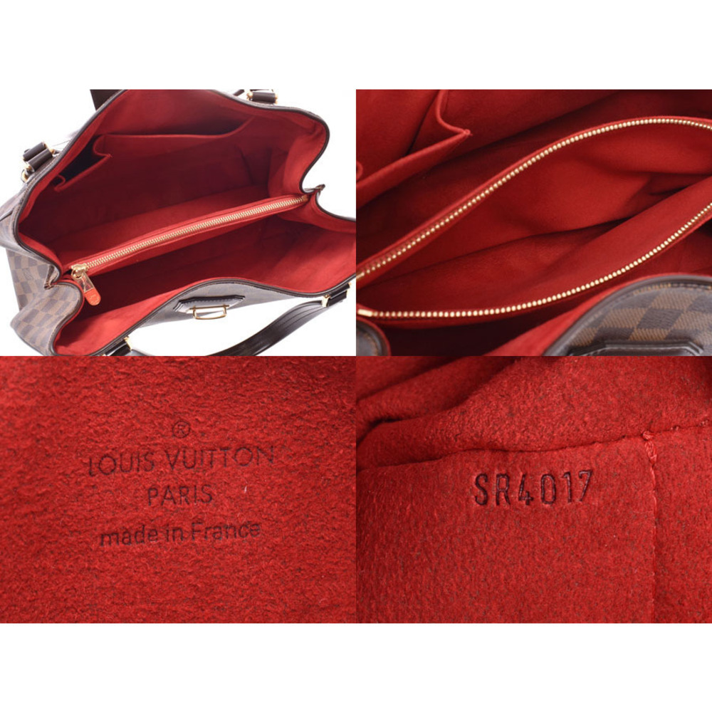 Louis Vuitton Grit Leather Bag Tote Damier Brown - Picture 9 of 11